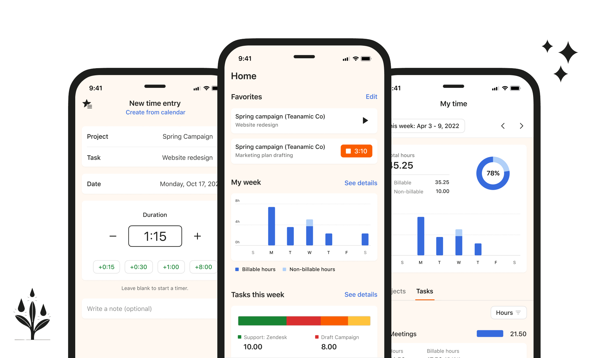 Harvest Mobile - Time tracking app with quick time entry, favorites, and weekly overview